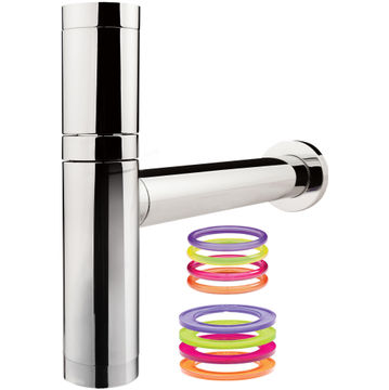 Bottle trap WIRQUIN TEOS chrome plated 32mm x 40mm x 270mm