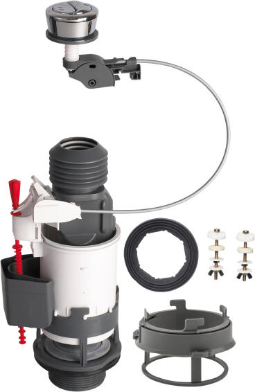 Toilet mechanism WIRQUIN top flush dual button height extendable plus bibi adapter