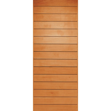 Entry Door Saligna SD60 Horizontal Slats with Wide Grooves-w813xh2032mm