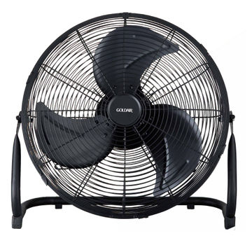 Goldair floor fan high velocity metal black 45cm