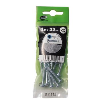 MATRIX CODE:481,20 TAPPING SCREW TCB PZ4.2X32 ZP SELF DRILL POLY BAG