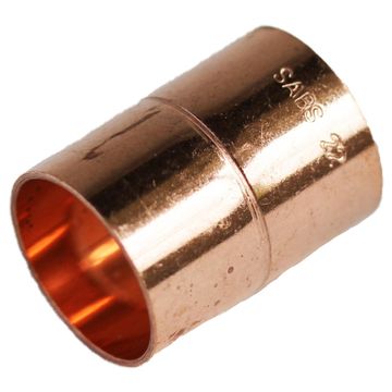 Straight coupler copper capillary 22mm