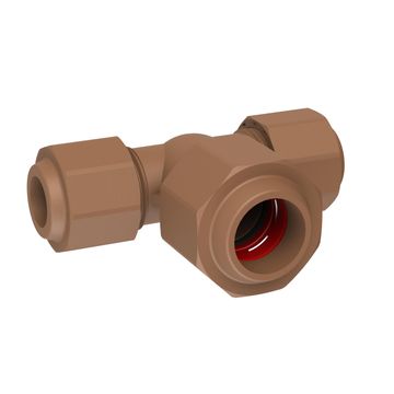 Center enlarged tee UNITWIST 15mmX15mmX22mm