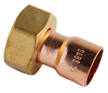 Straight Tap connector copper capillary 15mm