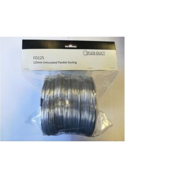Flexible ducting uninsulated 125mm x 2m