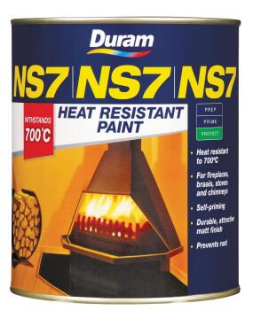 Heat Resistant Paint DURAM NS7 Black 1L