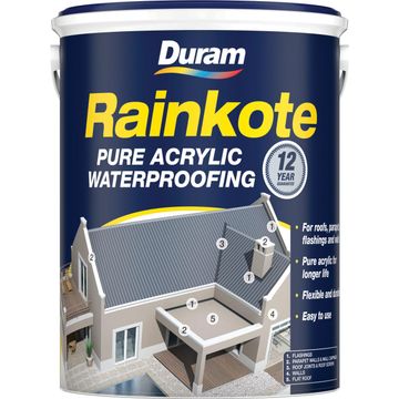 Acrylic waterproofer DURAM Rainkote Charcoal 5L