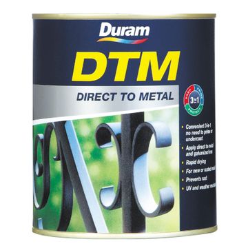 Direct to Metal paint DURAM DTM Hammered Metallic Charcoal 1L