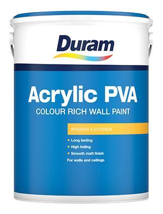Colour rich wall paint DURAM Matt Acrylic Chena White 5L