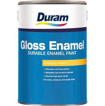 Duram Enamel Paint Gloss Black 1L