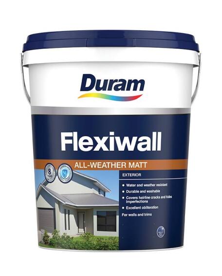 Wall paint exterior matt DURAM Flexiwall all weather white 20l