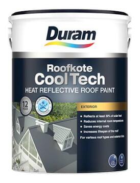 Acrylic roof paint DURAM Roofkote CoolTech White 5L