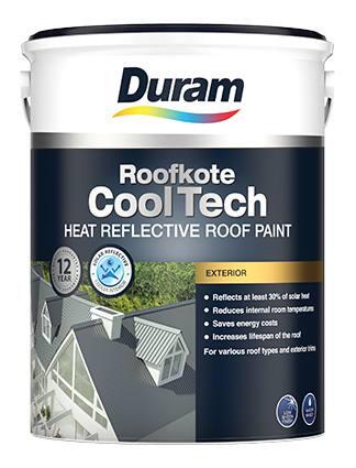 Duram roof paint acrylic Roofkote CoolTech White 5L