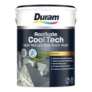 Duram roof paint acrylic Roofkote CoolTech White 5L