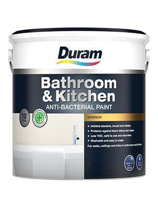 Duram Anti-Bacterial Bathroom & Kitchen Pastel White 2.5L