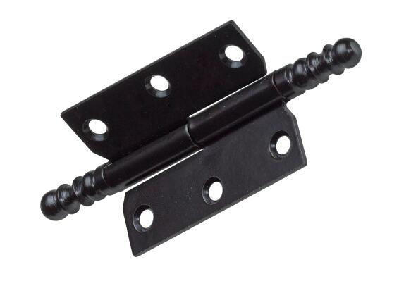 Butt hinge with decorative head right black hettich