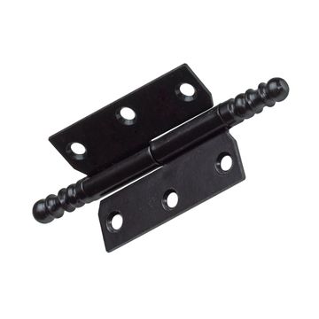 Butt hinge with decorative head right black hettich