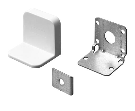 Cabinet security bracket w/white cover hettich
