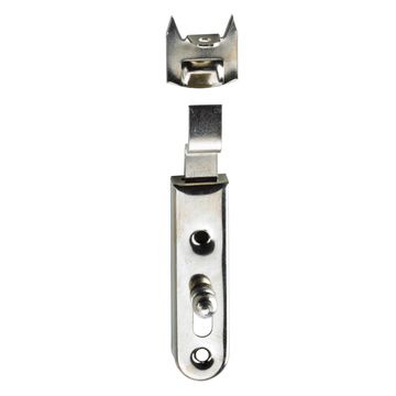 Furniture bolt cranked nickel-plated hettich