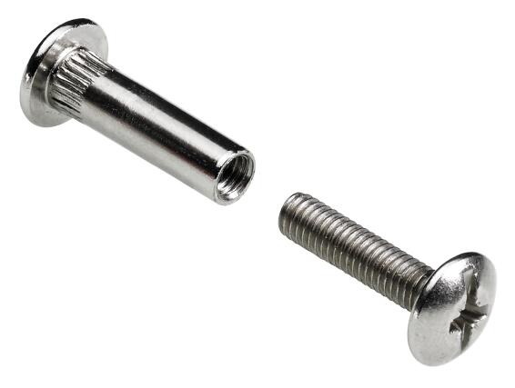 Connecting screw all-metal hettich