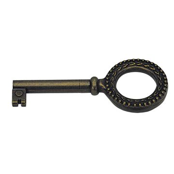 Key brass-plated burnished hettich