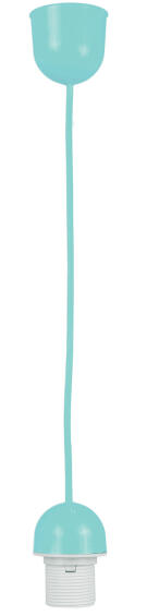 pendant light suspending set E27 1x60w blue plastic ca