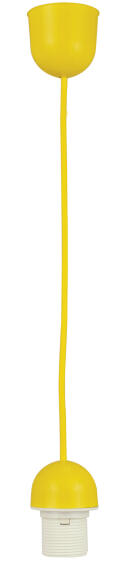 pendant light suspending set E27 1x60w yellow plastic