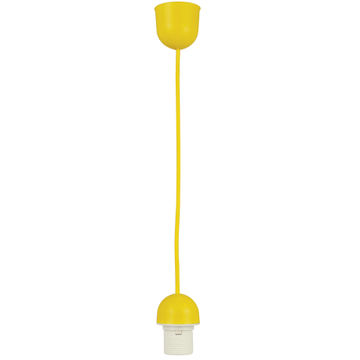 pendant light suspending set E27 1x60w yellow plastic