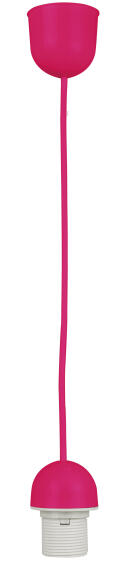 pendant light suspending set E27 1x60w pink plastic