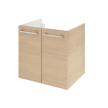 Single basin cabinet pack 2 doors SENSEA Remix natural oak 60x58x48cm