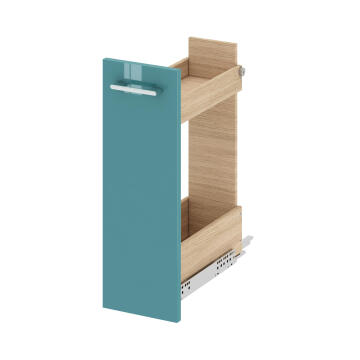 Wall hung sliding drawer for cabinet SENSEA Remix laguna green 20x58x46cm
