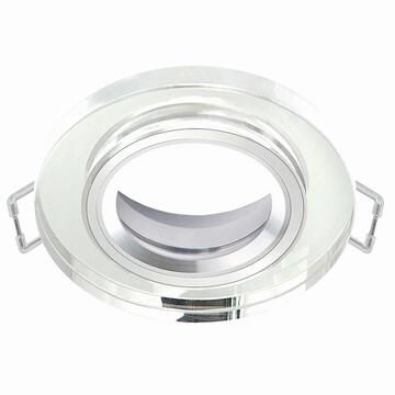 Recess ring round max 10w fixed alu with clear glass rende