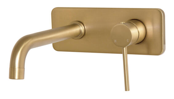 Basin Mixer With Spout Concealed Brushed Brass