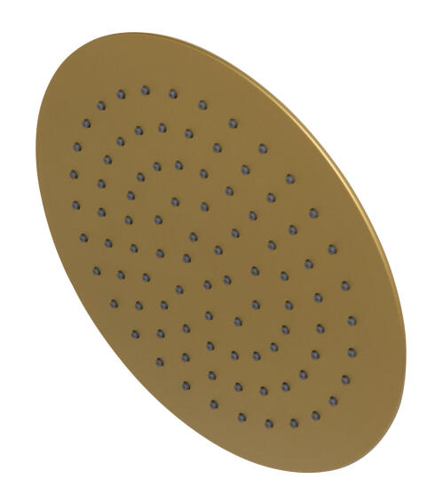 Bluetide round rain shower head brushed brass 25cm