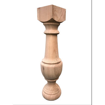 Wooden table leg alpha large WT oak 65cm