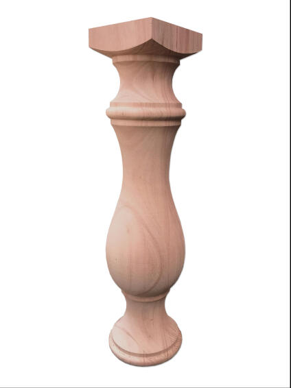 Wooden table leg delta large WT saligna 65cm