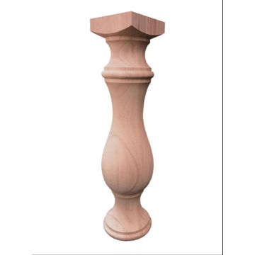 Wooden table leg delta large WT saligna 65cm
