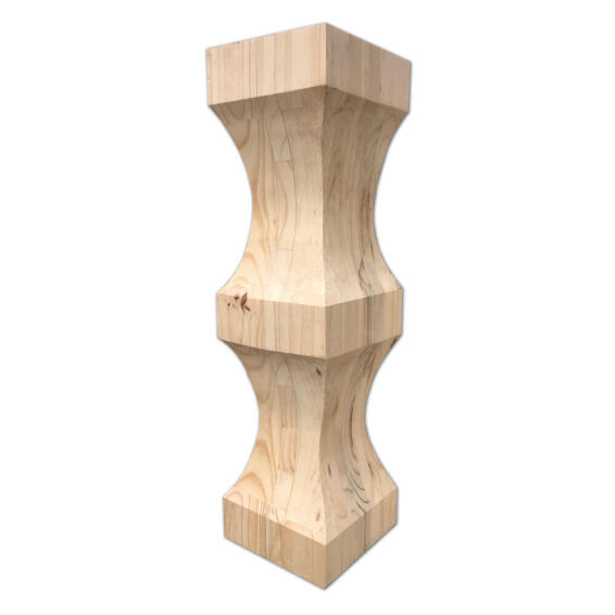 Wooden table leg charlie square WT pine 65cm