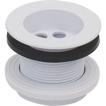WASTE SINK 40MM UNSLOTTED PVC WHITE