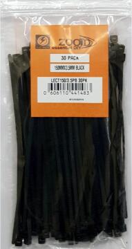 Cable tie ZOOID black 150mm x 3.5mm 30 pack