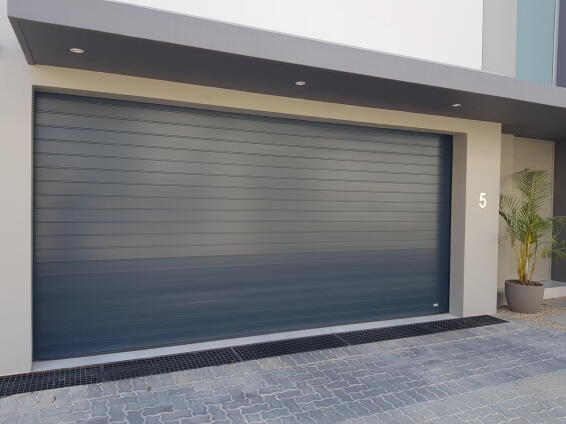 Doors Galore Sectional Garage Door Aluminium Charcoal Double W4880mm x H2135mm 