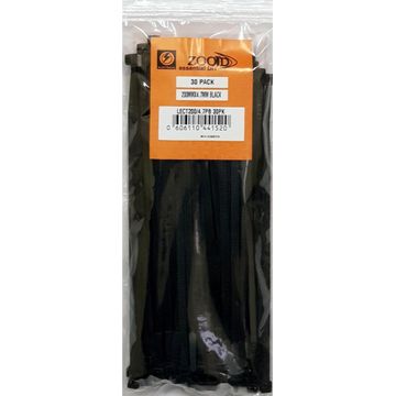 Cable tie ZOOID black 200mm x 4.7mm 30 pack