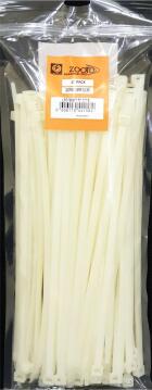 Cable tie ZOOID white 300mm x 7.8mm 30 pack