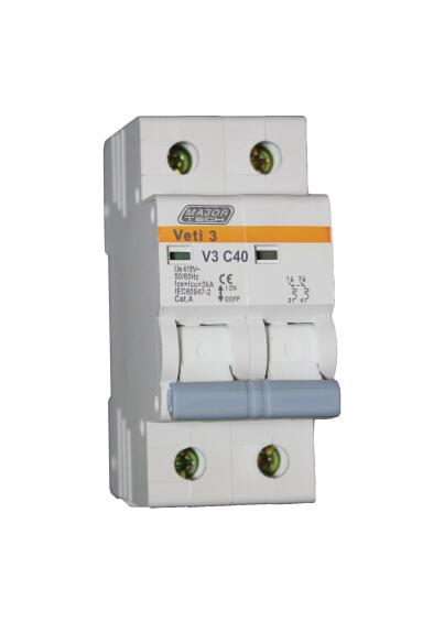 Major Tech Veti 3 40A Double Pole Circuit Breaker