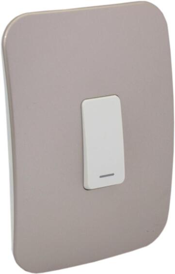 Switch VETI 1 1 lever 1 way 2x4 champagne
