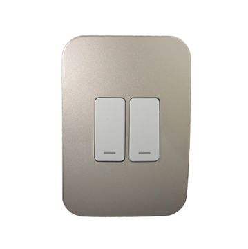 Switch VETI 1 2 lever 1 way 2x4 champagne