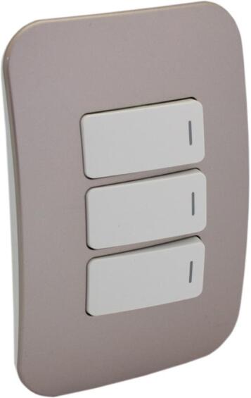 Switch VETI 1 3 lever 1 way 2x4 champagne