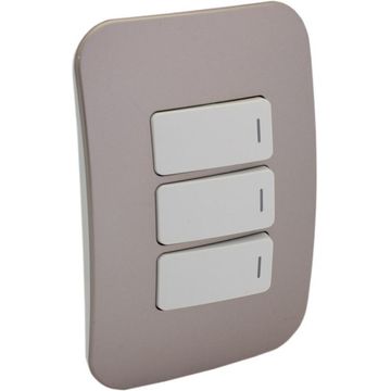 Switch VETI 1 3 lever 1 way 2x4 champagne