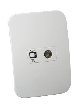 TV Socket VETI 1 2x4 white