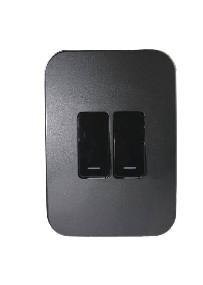 Switch VETI 1 2 lever 2 way 2x4 black